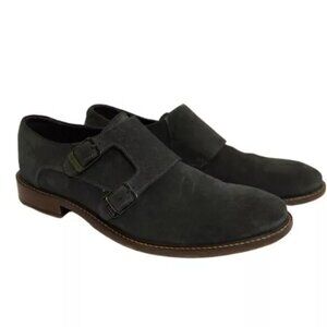 RARE Ted Baker Kartor monk shoes blue-gray suede men's 8.5